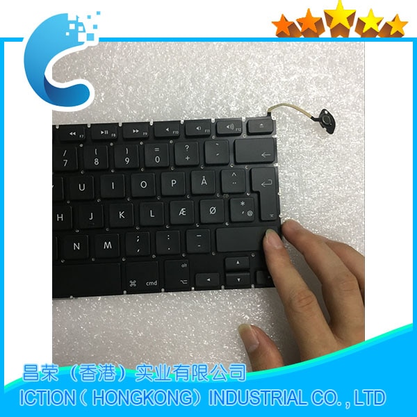 Whosale A1286 Keyboard for Apple Macbook Pro 15'' A1286 Danish Denish Danmark DK Keyboard Year