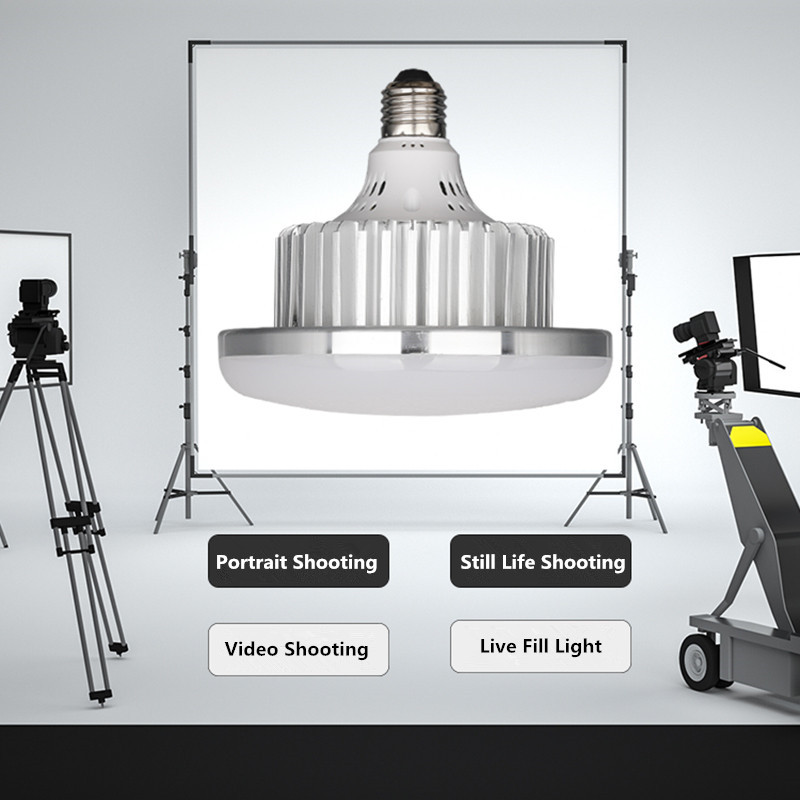 E27 stk. dæmpbar led-videopære med 60w lamper til softboks, fotostudiebelysningssæt, 3200k-5500k fotolamper