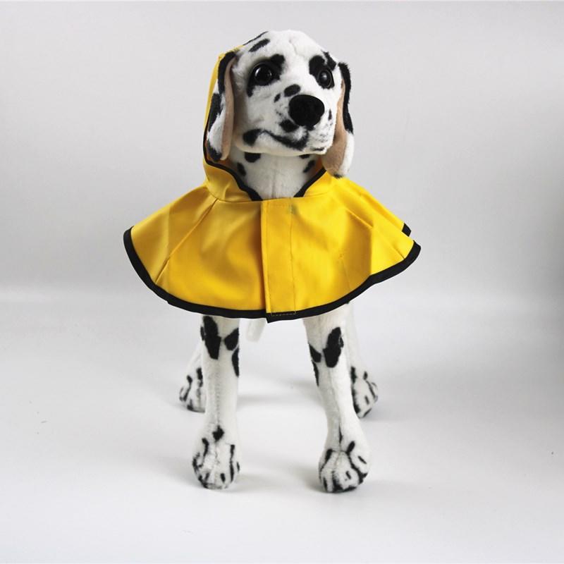 Hundeklær bamse regnfrakk vanntett poncho kappe stor kjæledyr gul regnfrakk grå reflekterende stripe klærjakke medium stor
