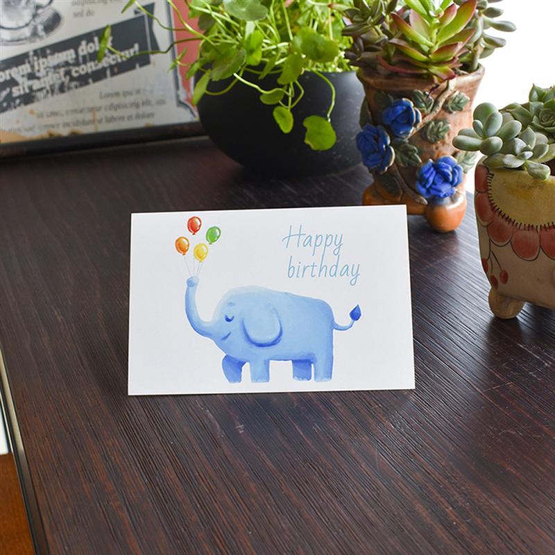 24Pcs Cartoon Greeting Cards Lovely Children Birthday Greeting Cards Festival Supplies (with Envelope)