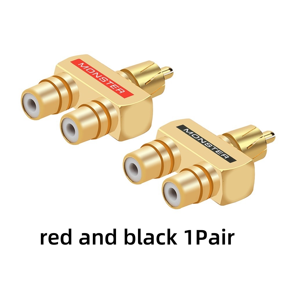 RCA-Adapter, 90 Grad rechtwinkliger Stecker, 1 RCA-Stecker auf 2 schnallen-Buchse, Audio--Video-Y-Splitter, Metallstecker für TV-Lautsprecher: Blau