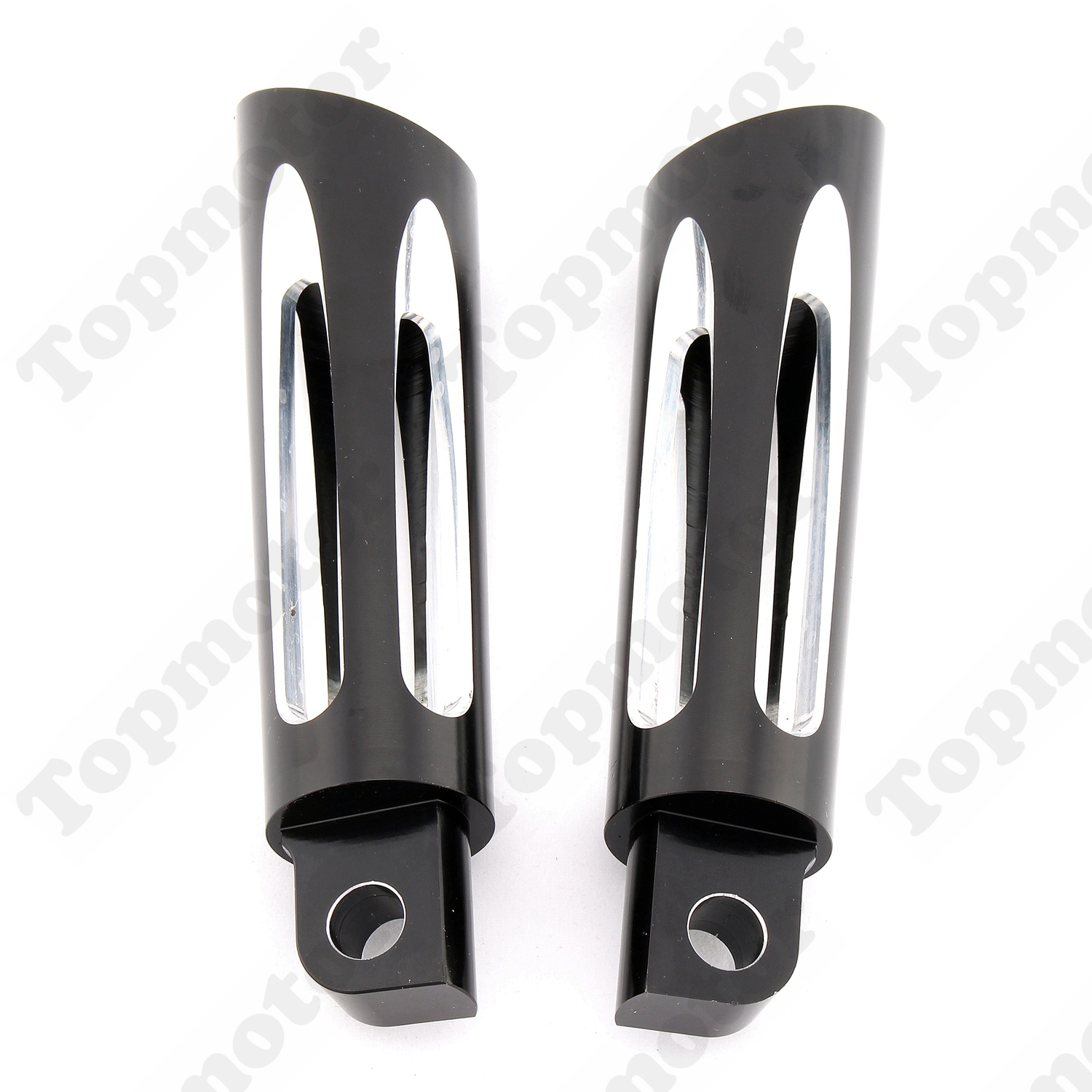Motorfiets Voetsteunen Black Cut Voetenbanken Holle Mannelijke Mount Footpeg Voor Harley Sportster XL 1200 883 Dyna Fatboy Touring Softail