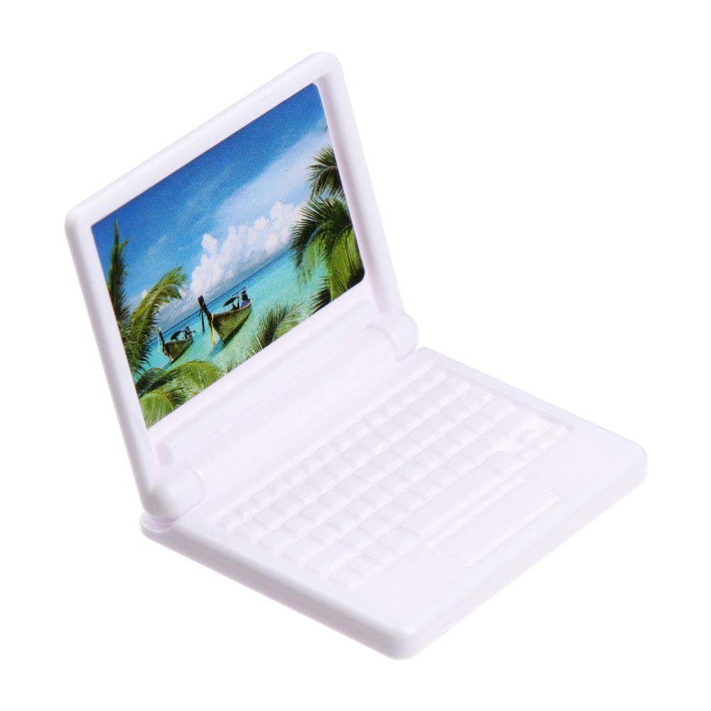 Poppenhuis DIY Accessoires Poppenhuis Decor Simulatie Laptop Poppenhuis Miniatuur Poppenhuis Computer Poppenhuismeubilair: plum