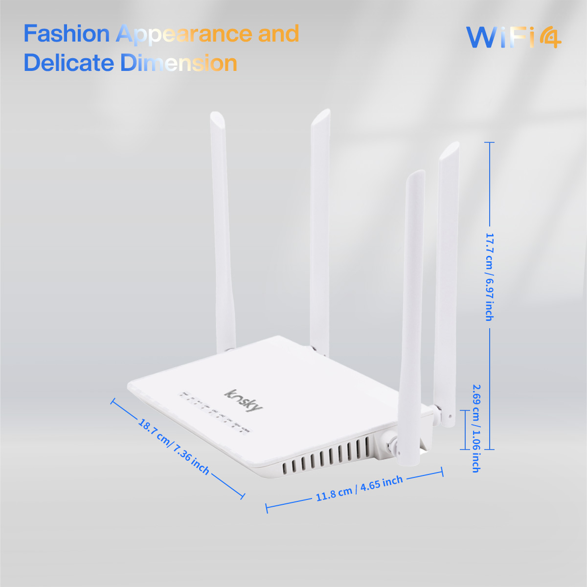 Router bezprzewodowy stacjonarny 300M, router Wi-Fi4, router bezprzewodowy, 802.11n, 2.4G, 300M, dla domu i SOHO