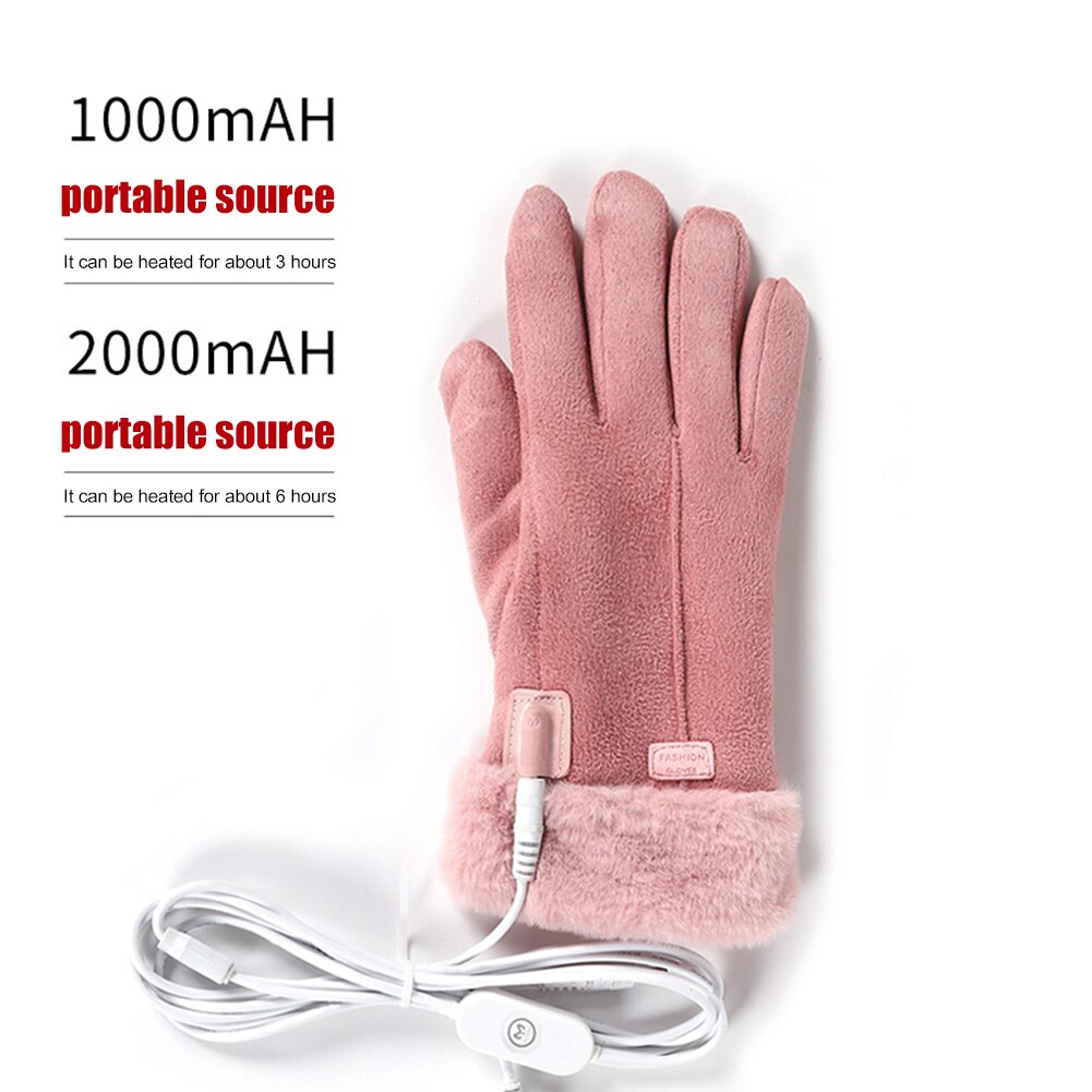 Winter Electric Heated Gloves USB Rechargeable Waterproof Anti-Cold Cycling Sports Touch Screen Hand Warmer Thermal Gloves