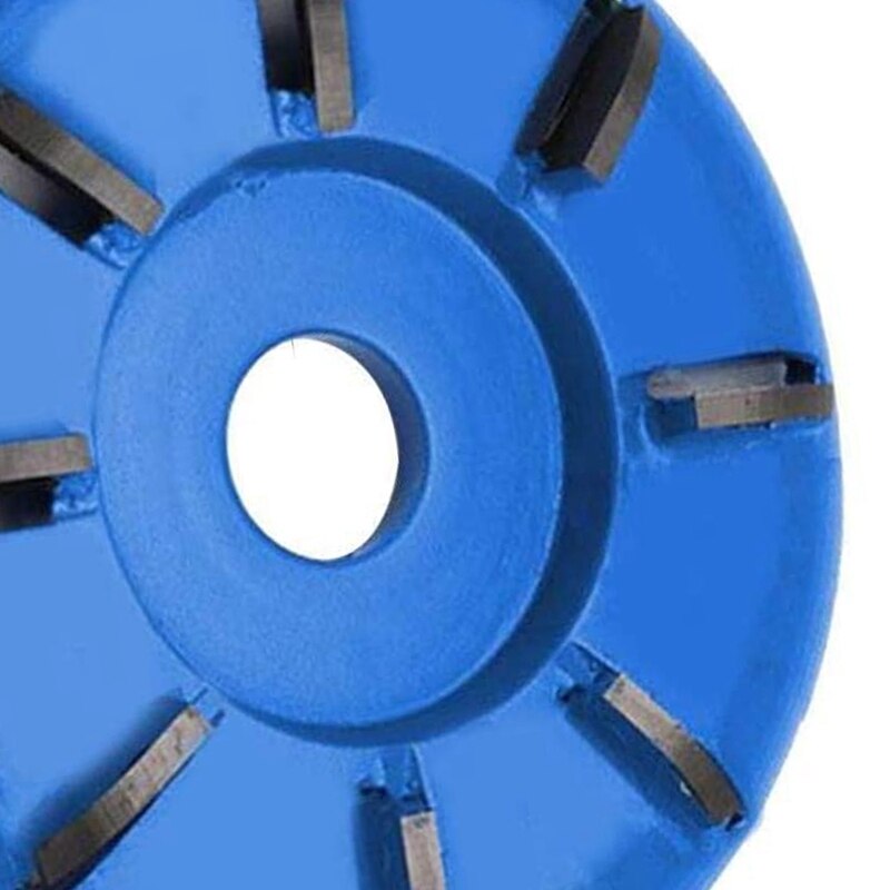 Wood Turbo Carving Disc (Curve,Blue) in 8 Teeth Angle Grinder Disc Milling Cutter Tool for Angle Grinders Attachment
