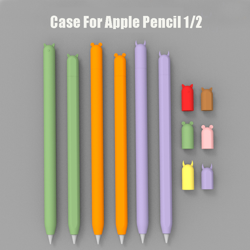 Czteroczęściowy/zestaw TPU silikonowy pokrowiec ochronny pokrywa uchwytu do Apple Pencil 1 2 akcesoria obudowa odporna na zarysowania
