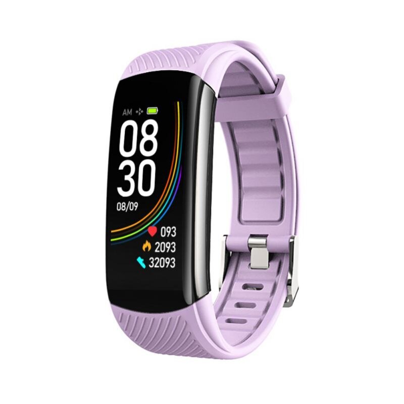 Greatlizard C6T Smart Band - Body Temperature, Blood Pressure, Heart Rate Monitor, Activity Tracker: Purple