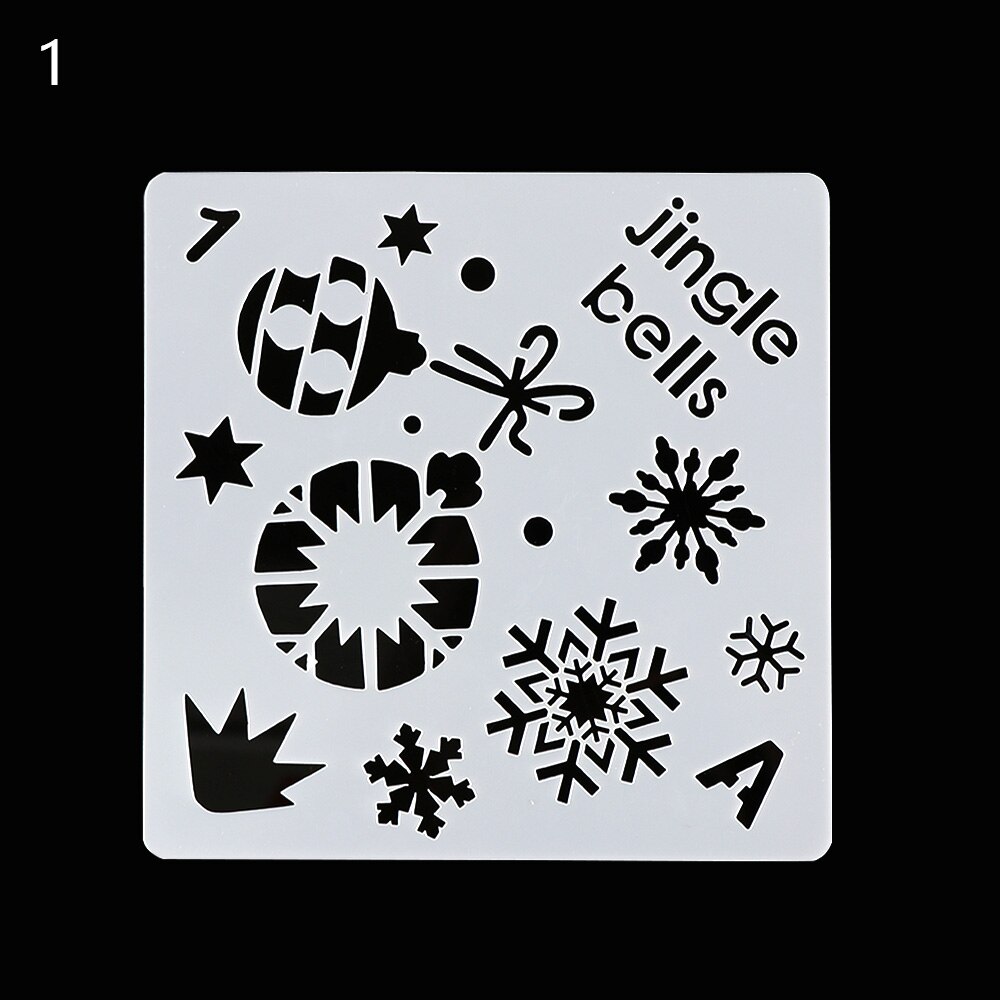 1Pc Christmas Theme Layering Stencils For Walls Painting Scrapbooking Stamp Album Decor Embossing Paper Card Template DIY Craft: 1