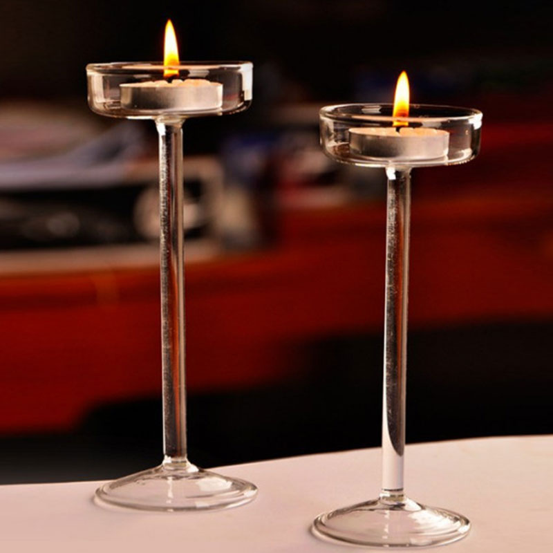 Kandelaars Luxe Glazen Kandelaars Voor Kaarsen Home Decoratie Voor Diner Versiering Kerst Bruiloft Romantische