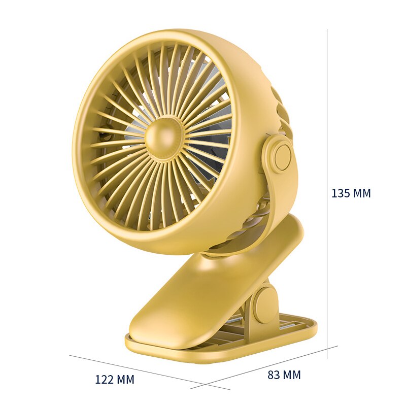 Desk Mini USB Fan Clip-on Portable Table Fan for Office Bedroom Strong Wind Quiet Cooler Three Gears Adjustable