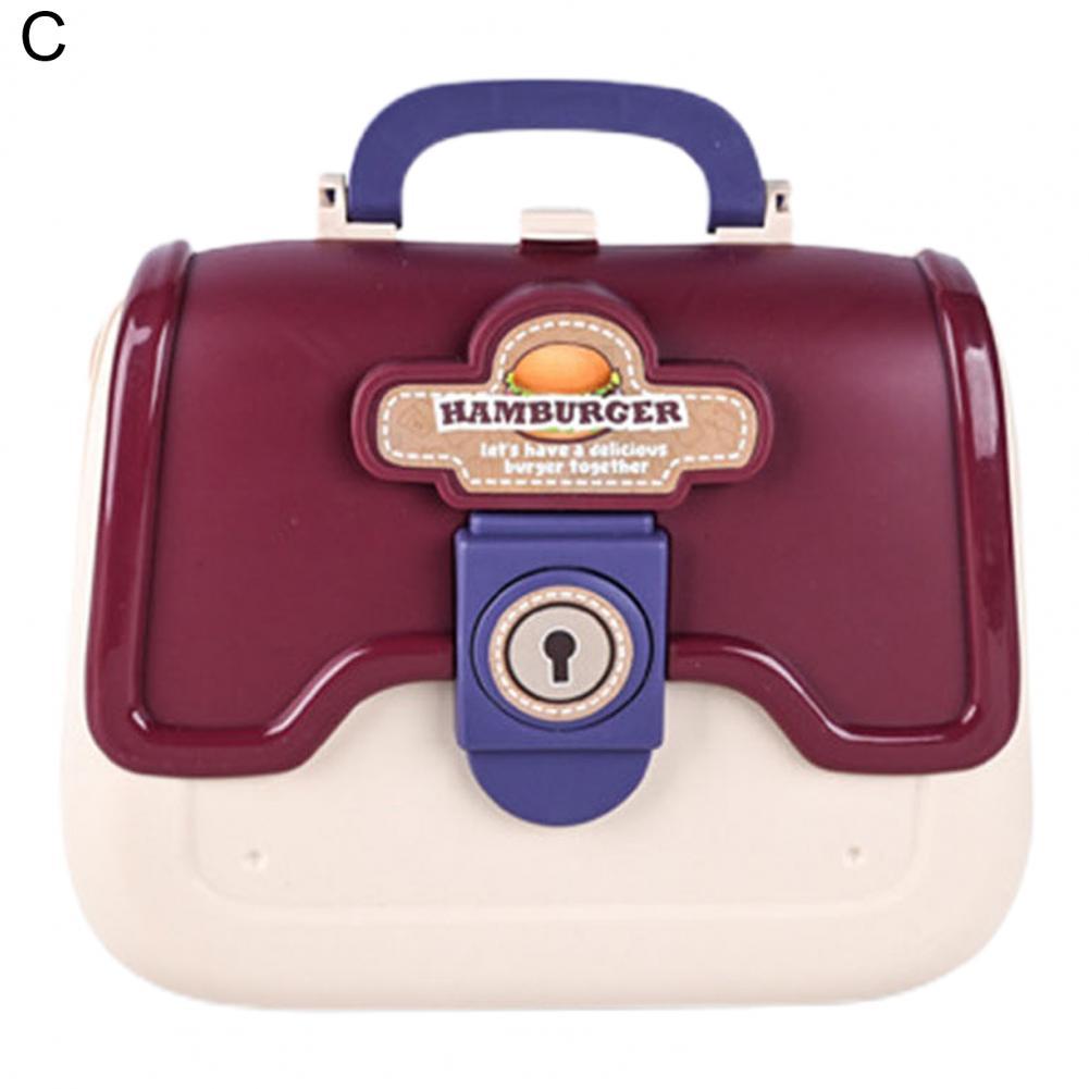 Pretend Play Speelgoed Te Dragen Mooie Anti-Crack Hamburger Gereedschap Handtas Speelhuis Speelgoed:  C