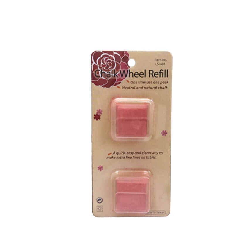 DIY Sewing Parts Chalk Wheel Three Colours --- Rosy red / Yellow / Blue/White Made in Taiwan: LS-401-pink