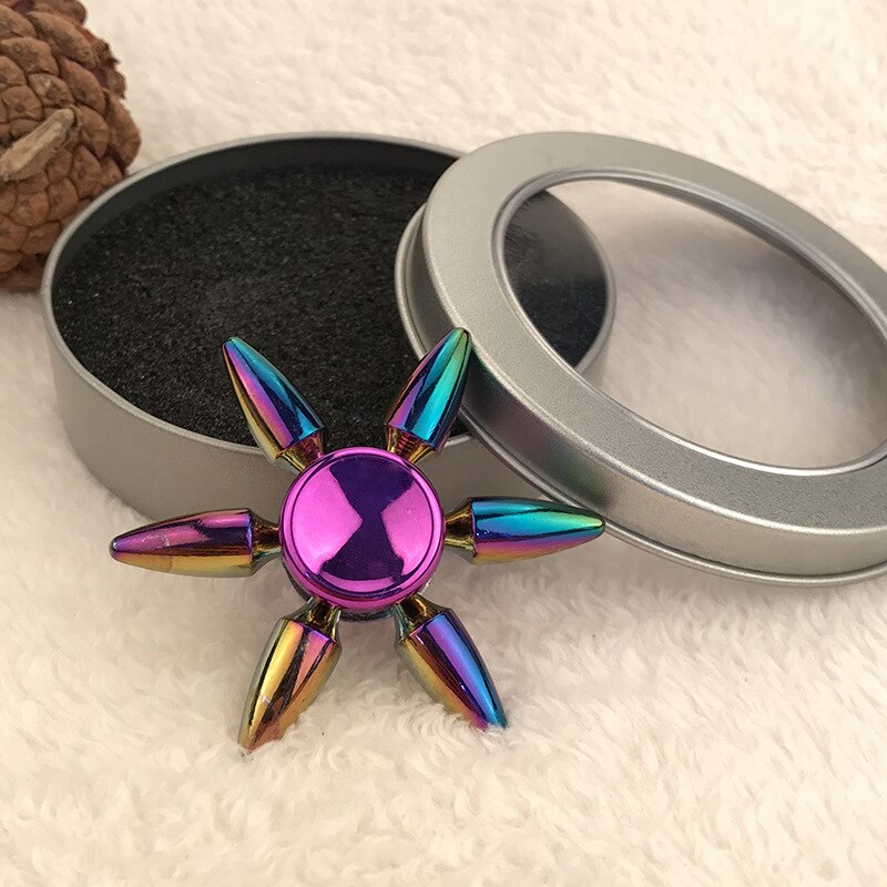 Dito Ruotare Giroscopio Mini Colorato A Mano Spinner Metallo Capretto/Adulto Giocattoli di Decompressione Anti-Stress Mitigatore di Barretta Spinners Manufatti: 1