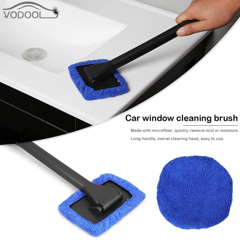 Microfiber Long Handle Car Window glass Cleaning Brush Windshield Cleaner Car Cleaning Care Styling Tools car accessories