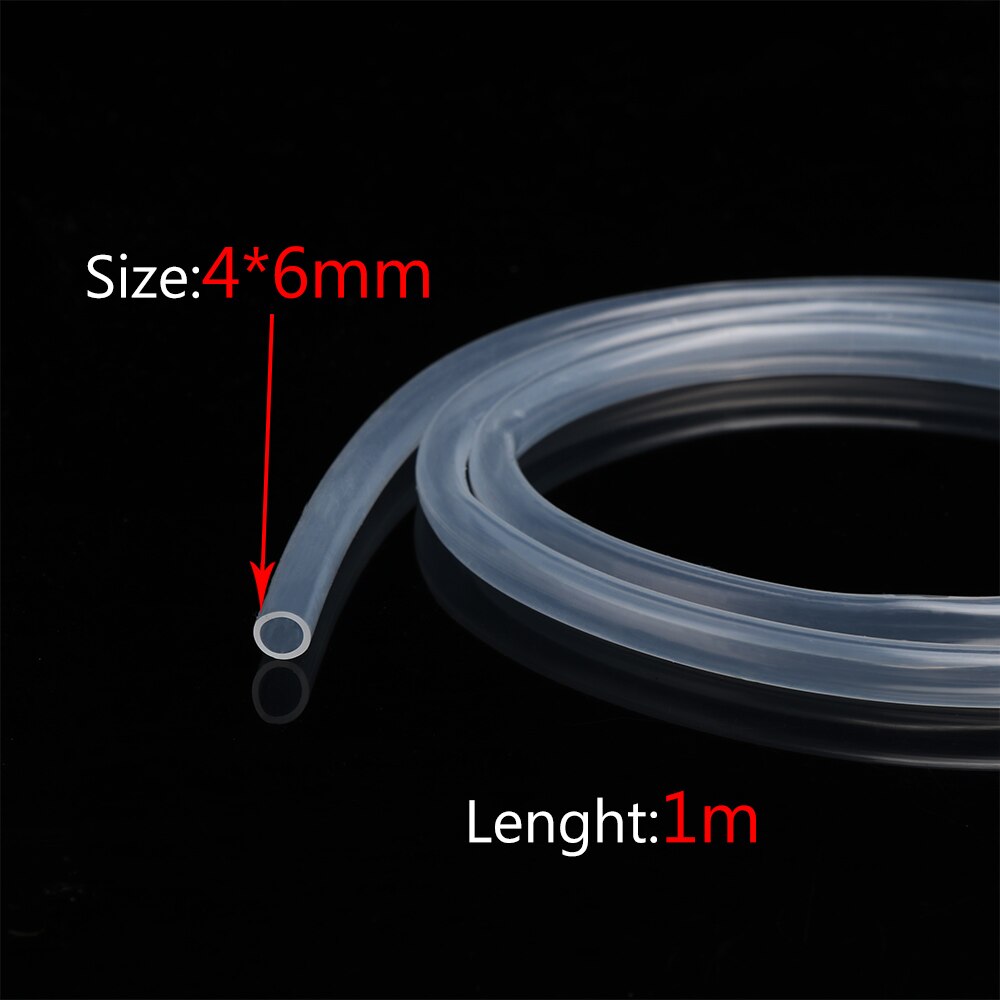 1M Silicone Rubber Hose Food Grade Clear Transparent 4 5 6 7 8 9 10 11 12 14 16 mm Out Diameter Flexible Silicone Tube: 4x6 mm