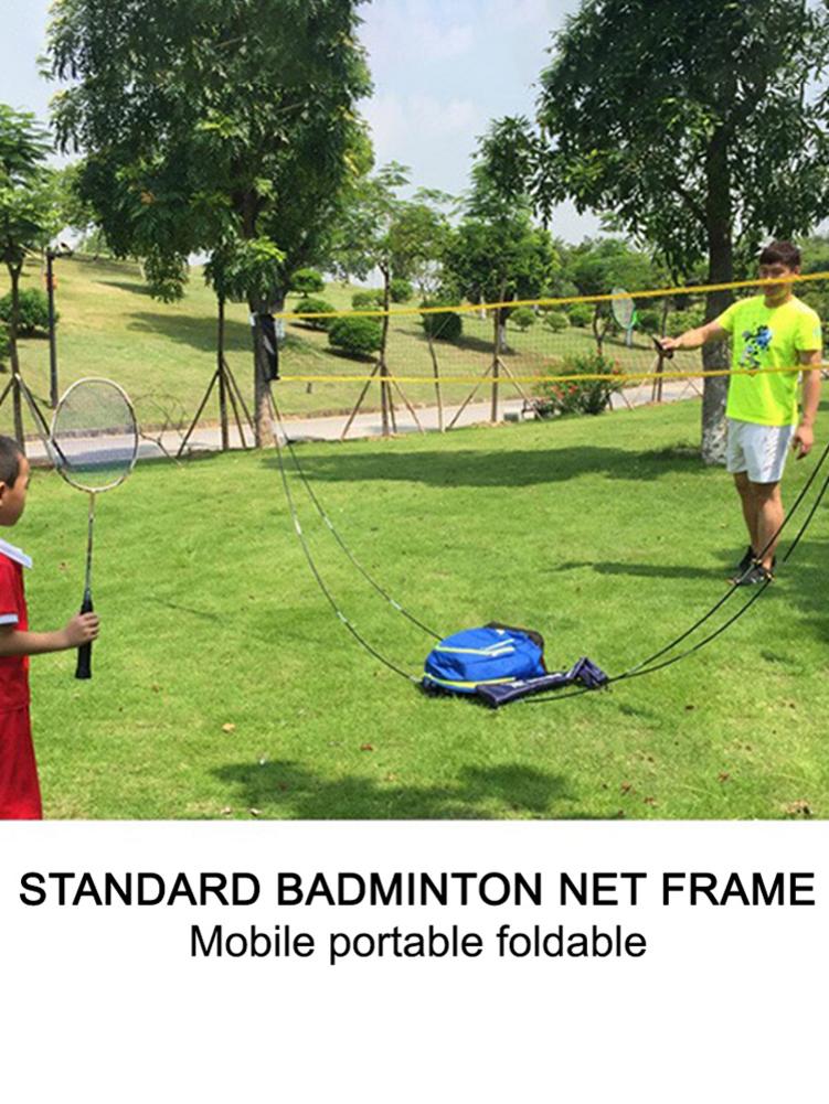 3m bærbare badminton net ramme støtte tennis volleyball træning firkantet mesh tennis net firkant fjederbue netværk badminton