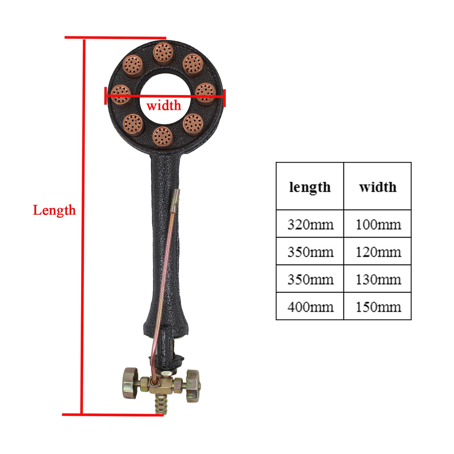 1pc Cast Iron Burner for stove liquefied oven stove kitchen propane portable gas jet burner stove