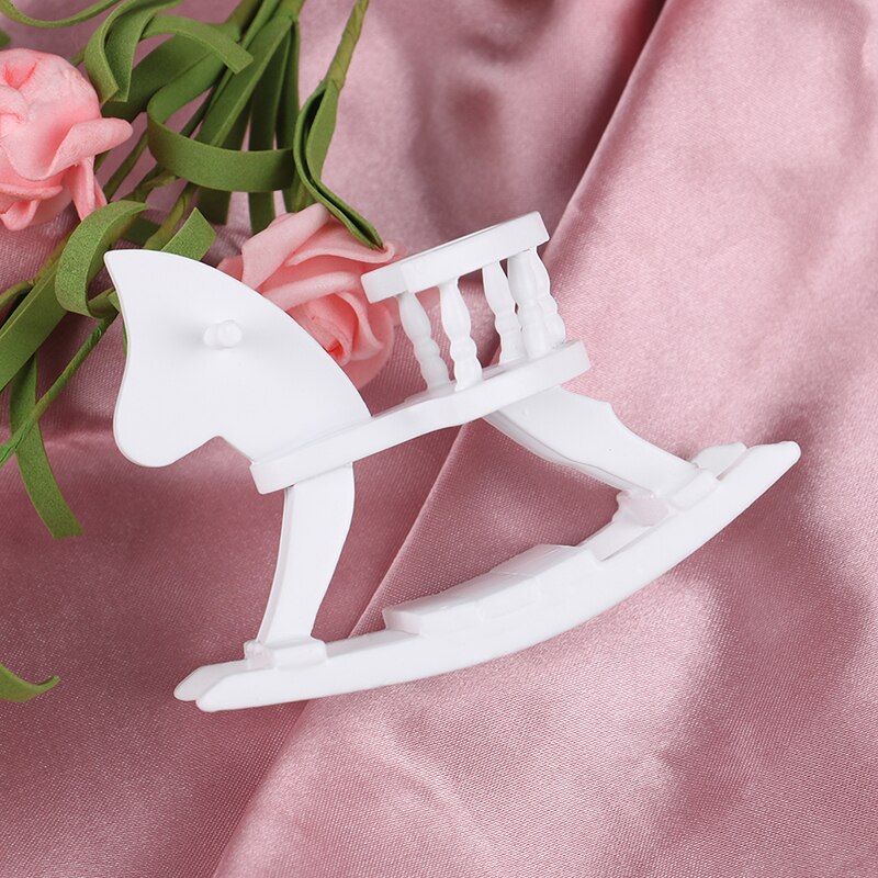 1/12 Dollhouse Miniature Wooden Rocking Horse Chair Doll House Furniture Ornament Accessories Toys