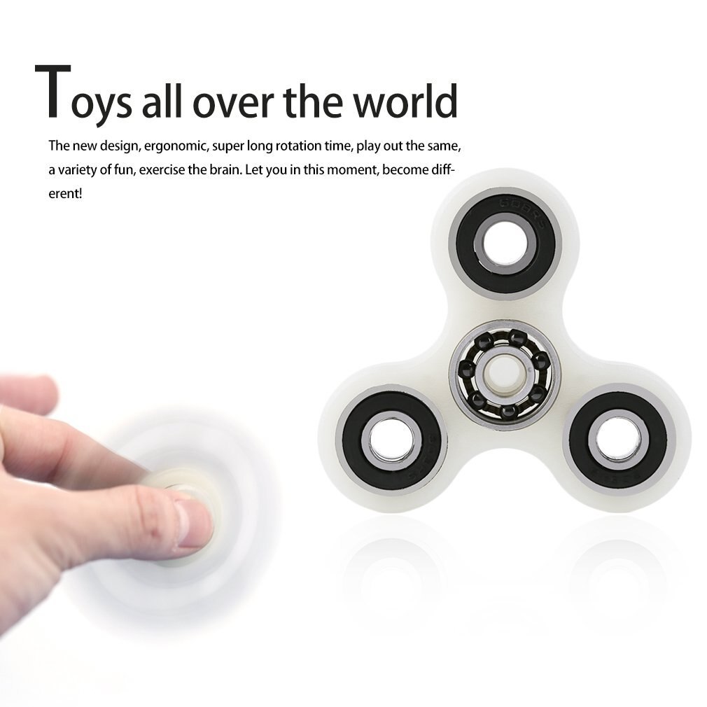 Complete set vingertop spiraal hand spinner vinger asgrauw lichtgevend aantrekkelijk schelp staal materiaal voor autisme