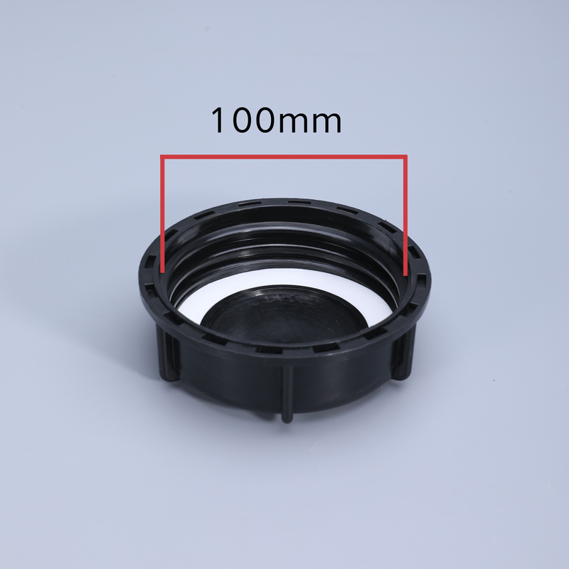 100MM Coarse Thread IBC Tank Valve Cover With Leakproof Ring Plastic Dust Cover for IBC Water Tank Valve
