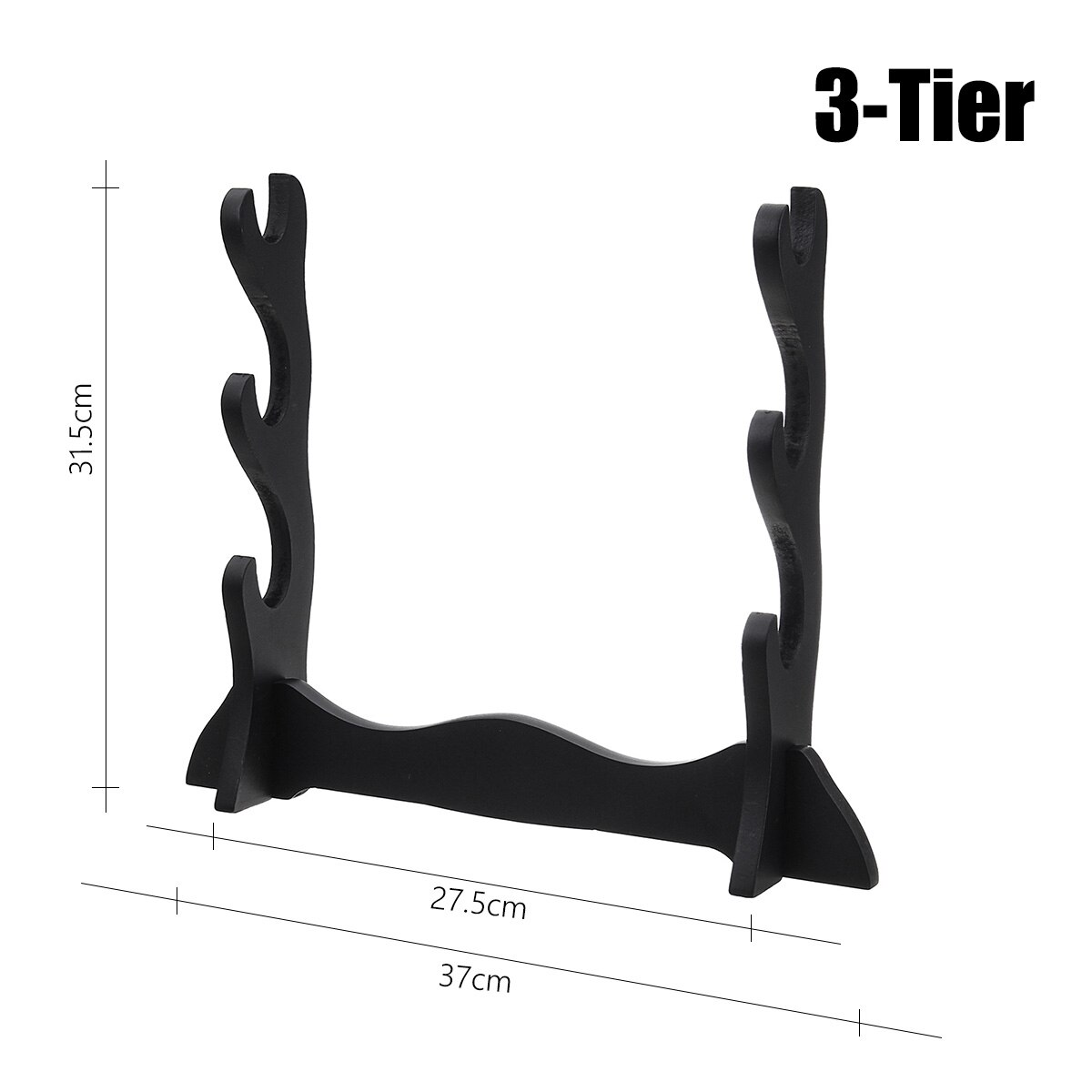 Wall-mounted 1/2/3/4-Tier Samurai Sword Holder Wakizashi Katana Holder Stand Hanger Bracket Rack Display Home Decor Decoration: 3 Tier