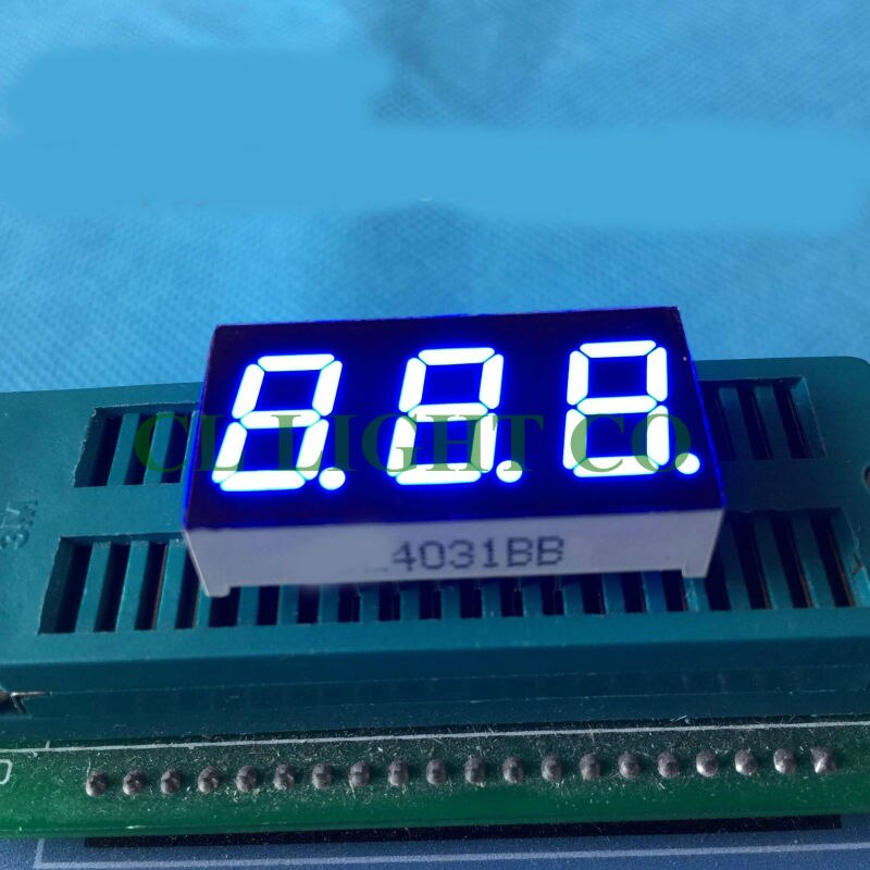 20 stks BLAUW 3 digit LED Display Module 0.56 inch DIP digital tube 7 Segment Gemeenschappelijke Kathode 3 Digitale LED Display