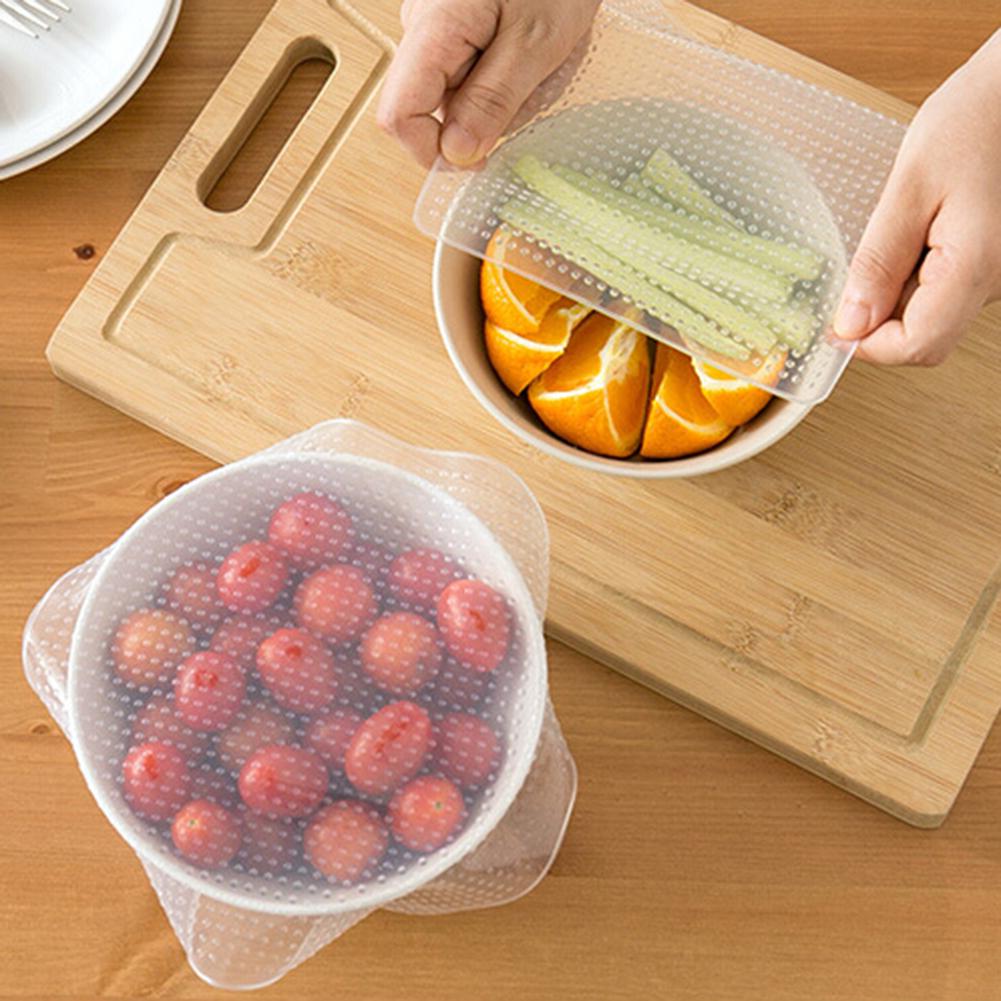 Silicone emballage alimentaire clair réutilisable joint couverture frais garder Film outil de cuisine