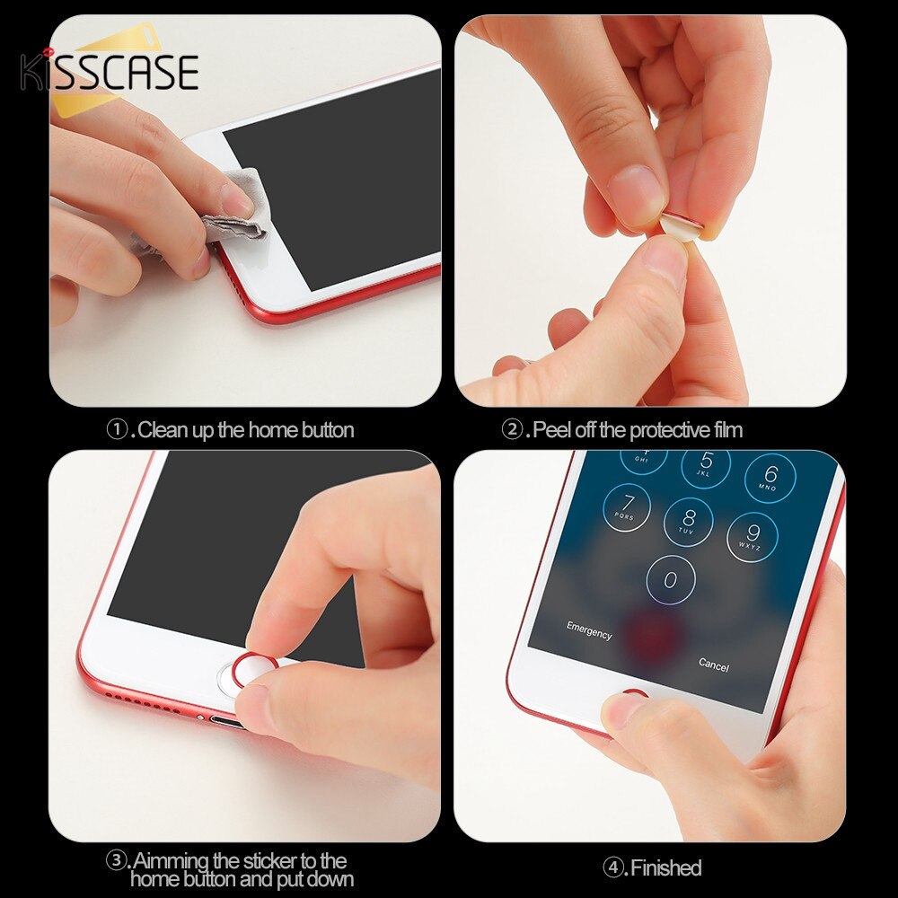 KISSCASE Home Button Aufkleber Anti Schweiß Für iPhone 6 6 S 7 8 Plus 5 S SE 5 Fingerprint Touch ID Protector Für iPad Air Mini 2 3 4