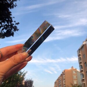 25*25*80mm Crystal Glass Triple Triangular Equilateral Prism Physics Teach Light Spectrum