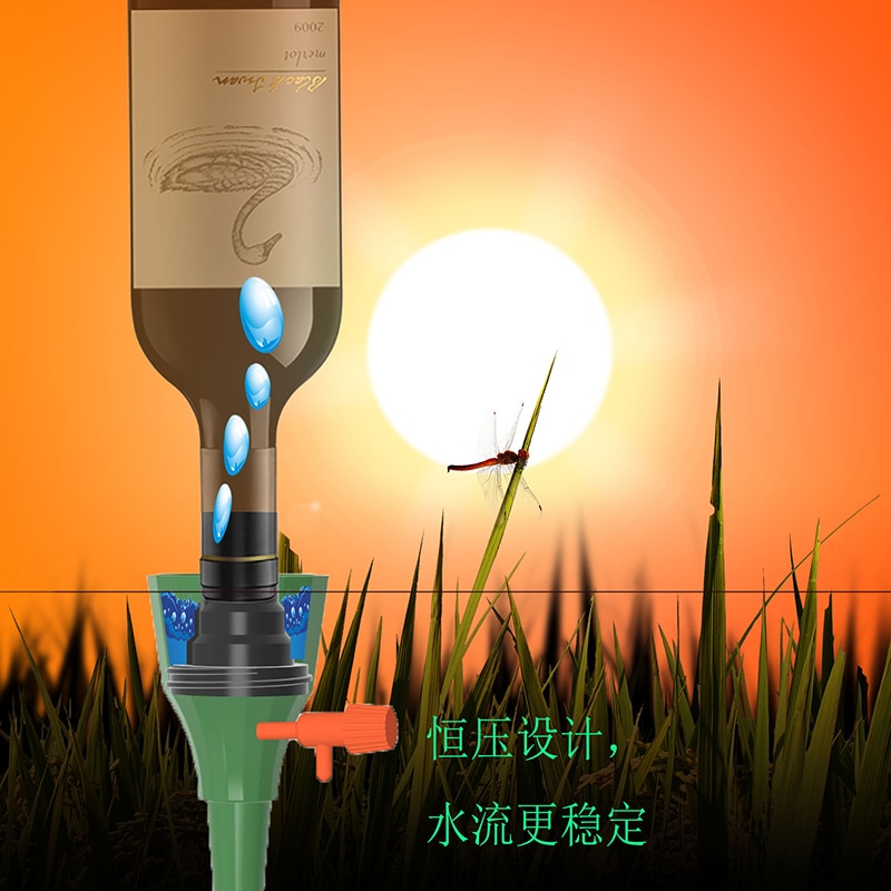 5pcs Newest updated Irrigation Watering Spike Suitable for all Beverage bottle and Red Wine