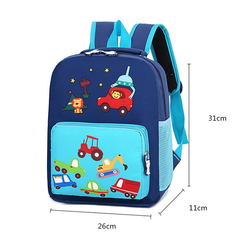 Mochila ligera con estampado para niños, morral escolar con dibujos animados del mundo, impermeable