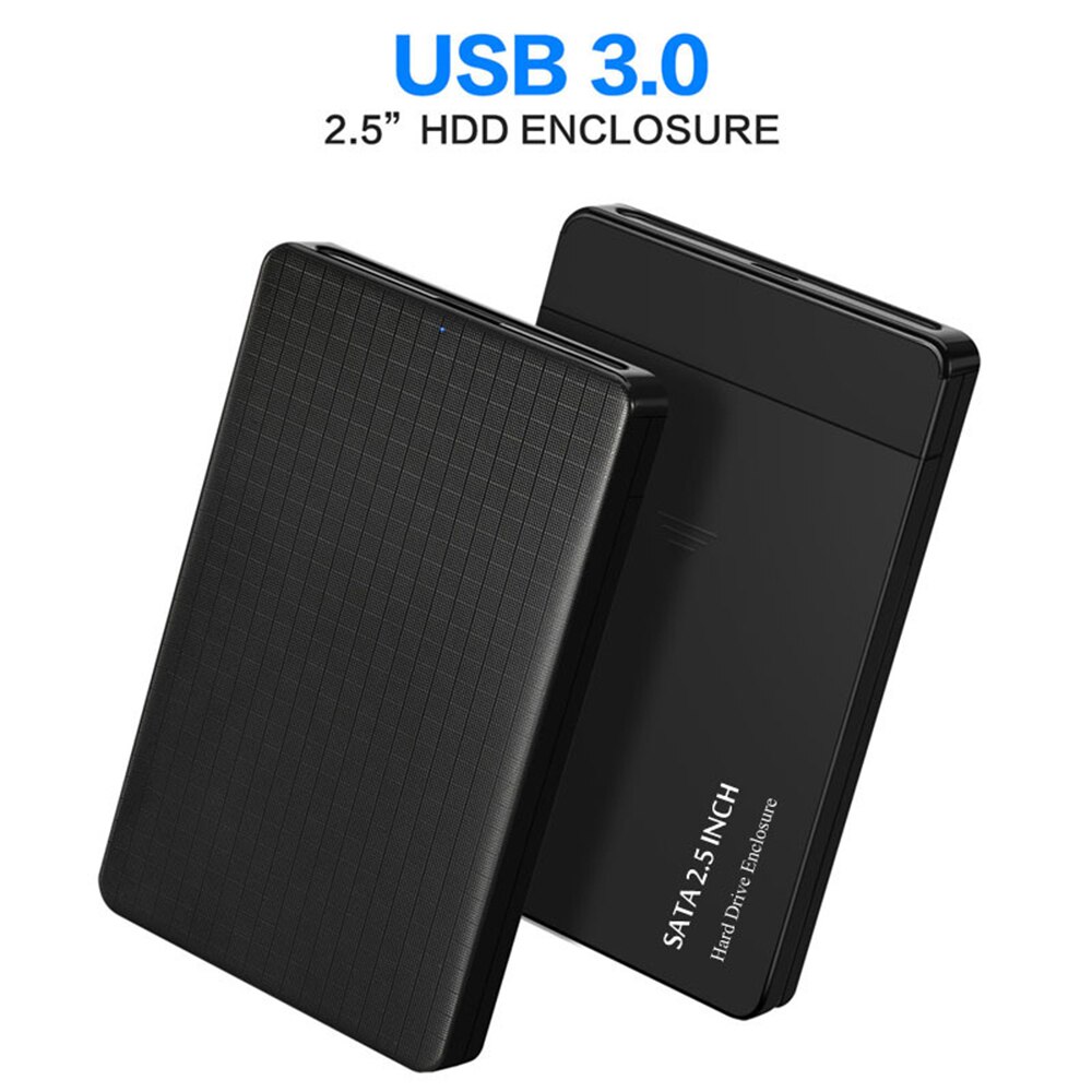 Moda abs 2.5 &quot;usb 3.0 sata caixa hdd, disco rígido externo hdd capa preta