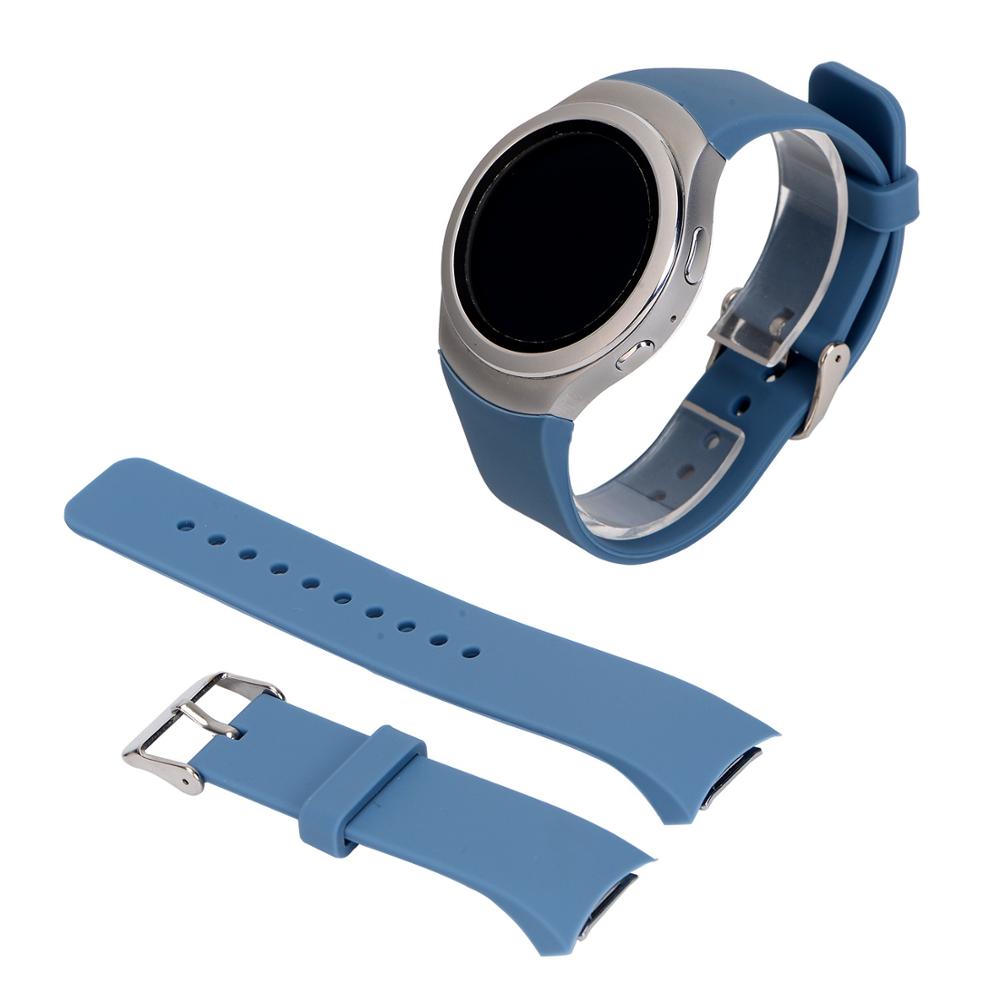 16 kleuren zachte siliconen horlogeband voor samsung galaxy gear  s2 r720 r730 vervangende armbandband voor sm -r720 smartwatch: Rotsblauw