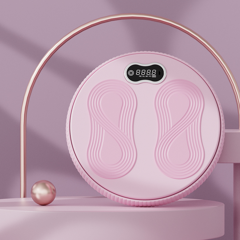 Figuur Trimmer Core Ab Twister Board met intelligente teller voor oefening, taille draaischijf, afslankapparatuur: Roze