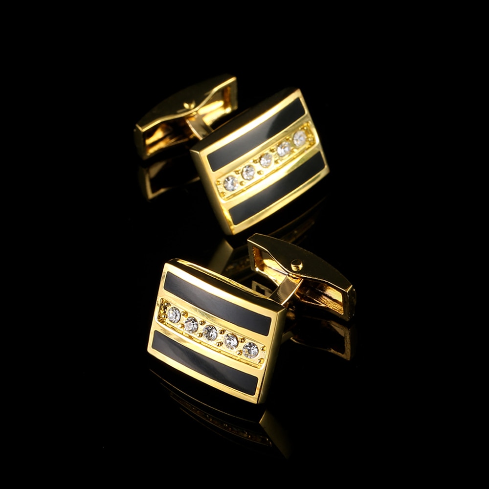 Luxe Overhemd Manchetknopen Voor Mannen Unieke Bruiloft Gouden Manchetknopen Voor Heren Relatiegeschenk Pak Mouw knoppen