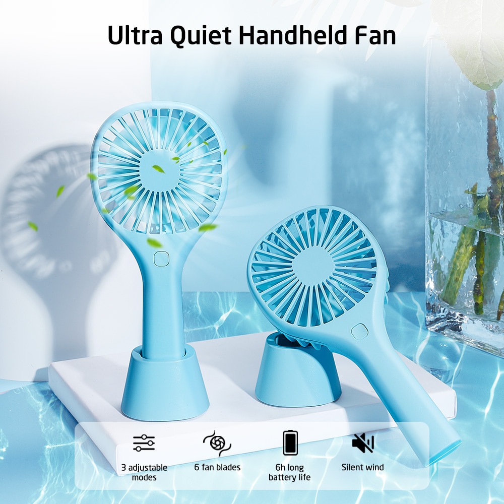 ESR USB Mini Fans with Base Portable Handheld Fans Rechargeable Built-in Battery 2000mAh Air Cooling Fan Desktop Home Outdoor