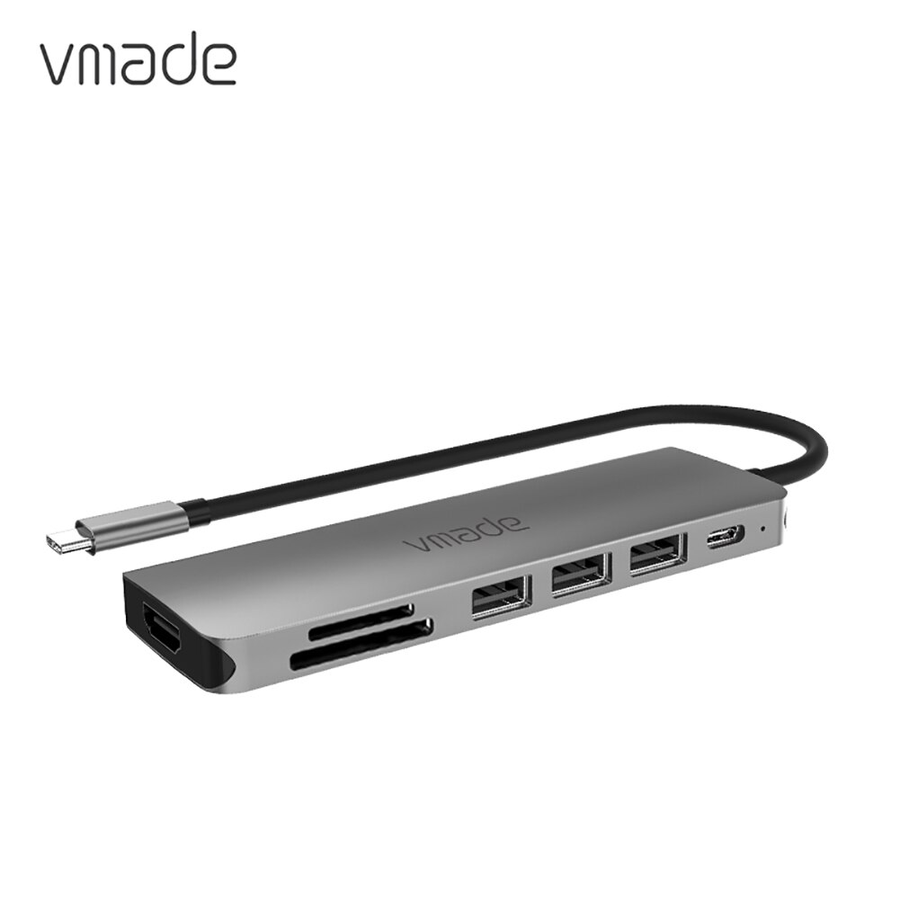 Vmade-concentrador de red USB tipo C CB013A a Multi USB 3,0 HDMI, adaptador Dock para MacBook Pro, Huawei Mate 30 USB-C 3,1, Puerto divisor tipo C