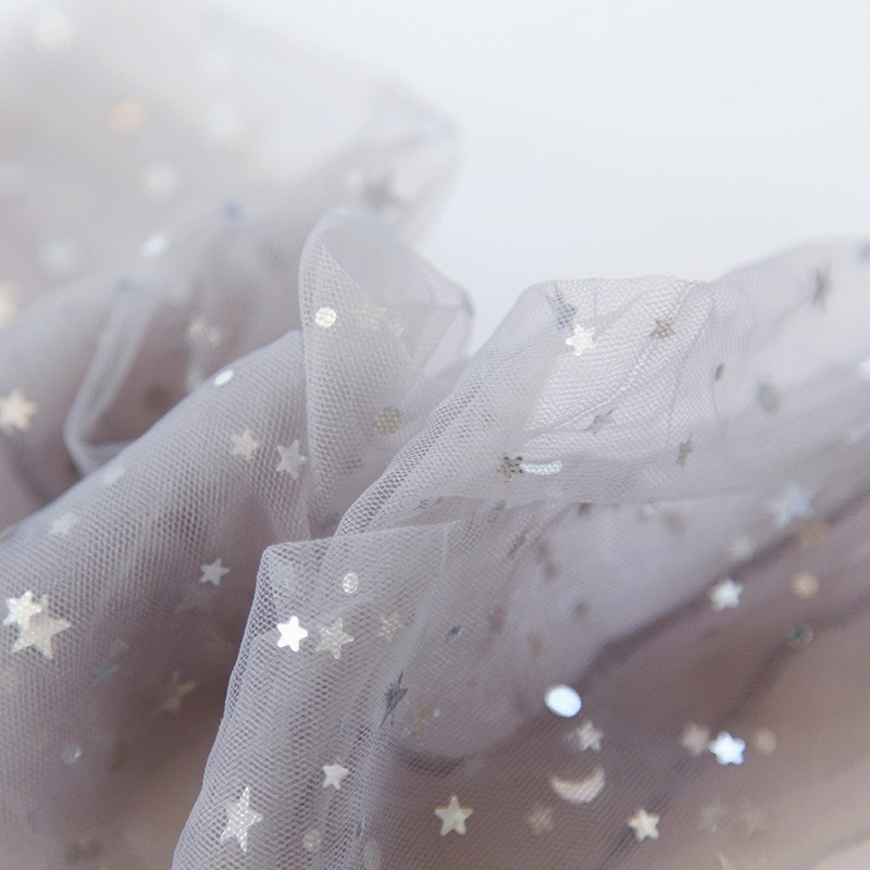 Chaussettes d'été en tulle à maille fine couleur bonbon, chaussettes en résille transparentes en maille élastique brillante étoiles lune