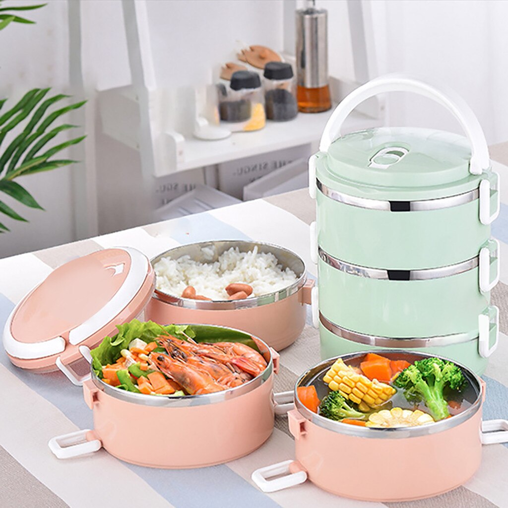 Stainless Steel Japanese Lunch Box Sealed Insulated Food Containers Organizer Kids Student Lunch Heated Meal Portable LunchBox