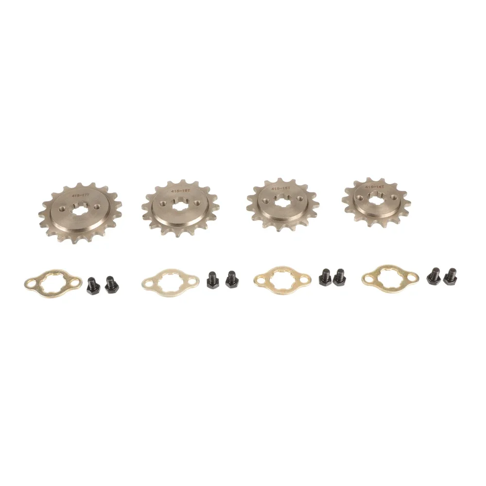 415 14T15T16T17T 17 mm Motorrad-Frontmotor-Kettenrad, geeignet für 50 cc, 70 cc, 110 cc, 125 cc, 140 cc, 160 cc Grube Fahrrad Mini Fahrrad Moped