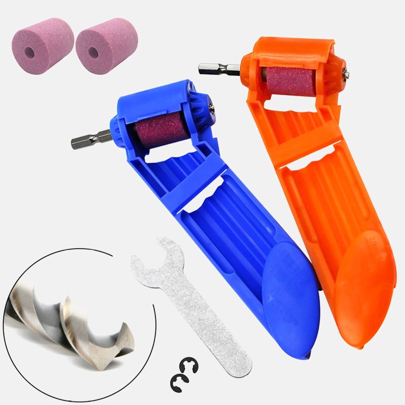 1set corindón de rueda afilador de brocas para taladro de taladro portátil poco alimentado piezas de herramientas de 2-12,5mm poco afilador