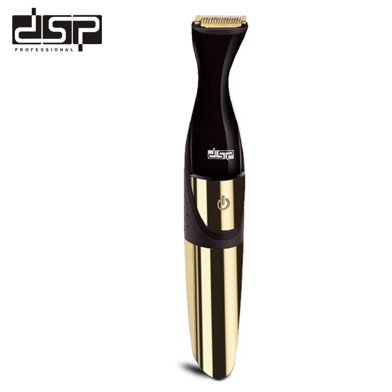 DSP 3 IN 1Battery Easy to travel Men's Facial Hair Remover Shave Razor Nose-ear Trimmer: Gold