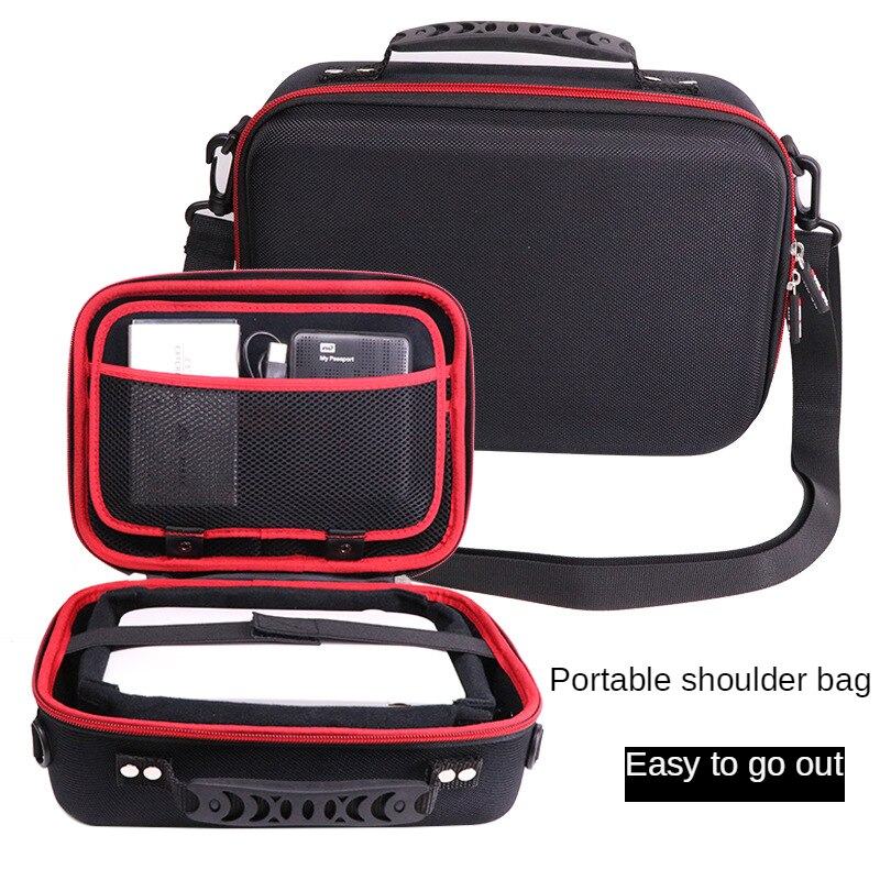 28x20.5x10cm For 3.5 inch Large HDD USB Flash Drive External Hard Disk Case Cable Organizer Bag Carry Case Disk Projector Bag