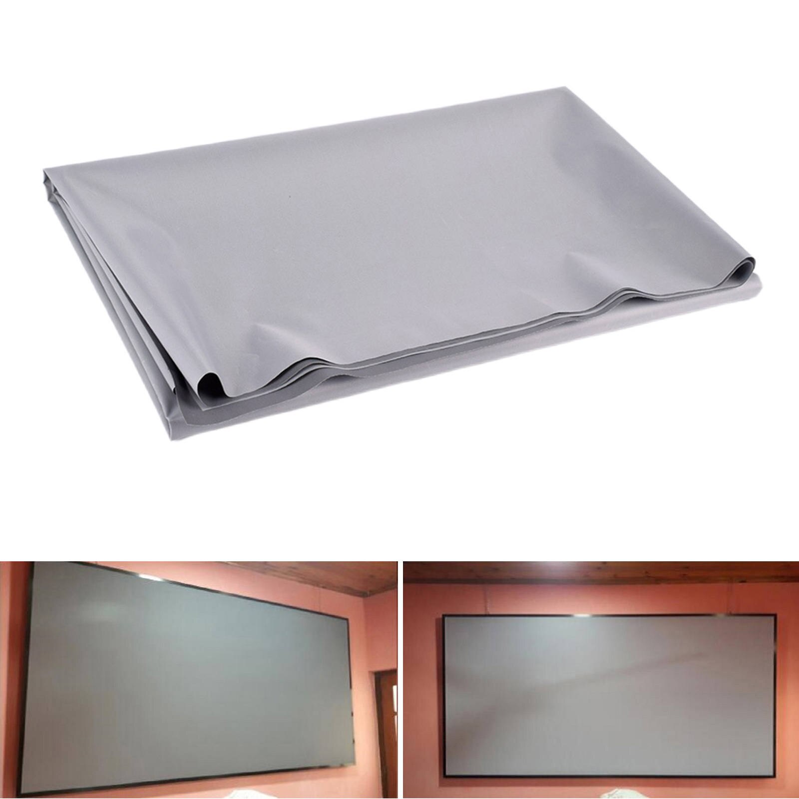 4:3 Projector Screen 4K Full HD Movies Screen Canvas Projector Curtain for Party Home Indoor Classroom Camping