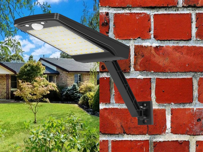 56 led solcellslampor utomhus gångväg trädgårdslampor vägglampa rörelsesensor-lampa fjärrkontrolllampa