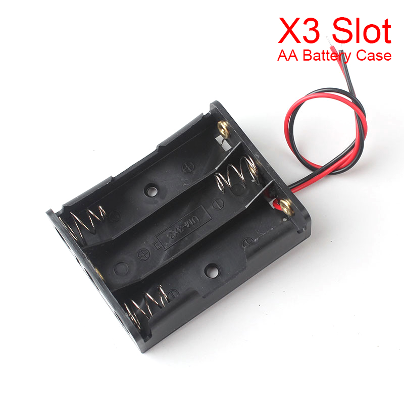 1 2 3 4 8 Slots AA Batterij Case Box AA LR6 HR6 Batterij Houder Storage Case Met Lood draad Bateria Bescherming Container: green