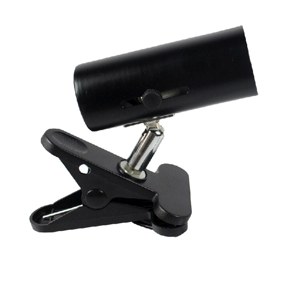 Clip d'ampoule chauffante en métal | Tortue avec interrupteur aquarium, animal domestique, support de lampe, pince à lumière UVA + UVB Base, ensemble d'accessoires pour Habitat: Black