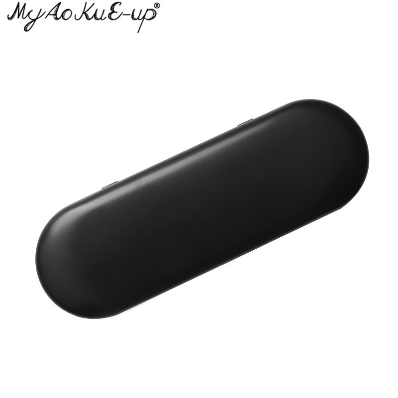 Caja de almacenamiento de pinzas para extensiones de pestañas, contenedor de almacenamiento sellado activado, estuche de pinzas para pestañas, herramientas de maquillaje: Black
