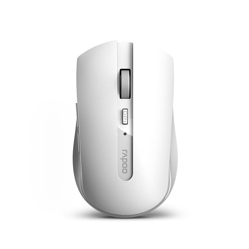 Rapoo – souris multimode sans fil 7200M, silencieuse, 1600DPI, Bluetooth 3.0/4.0 RF 2.4GHz, pour ordinateur portable: Silent White